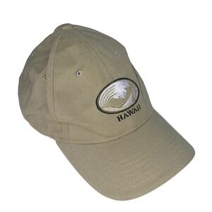 Surfware Hawaiian Classics Beige Wave Palm Tree Embroidered‎ Hat Cap
